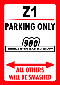 Z1 PARKING ONLY sign